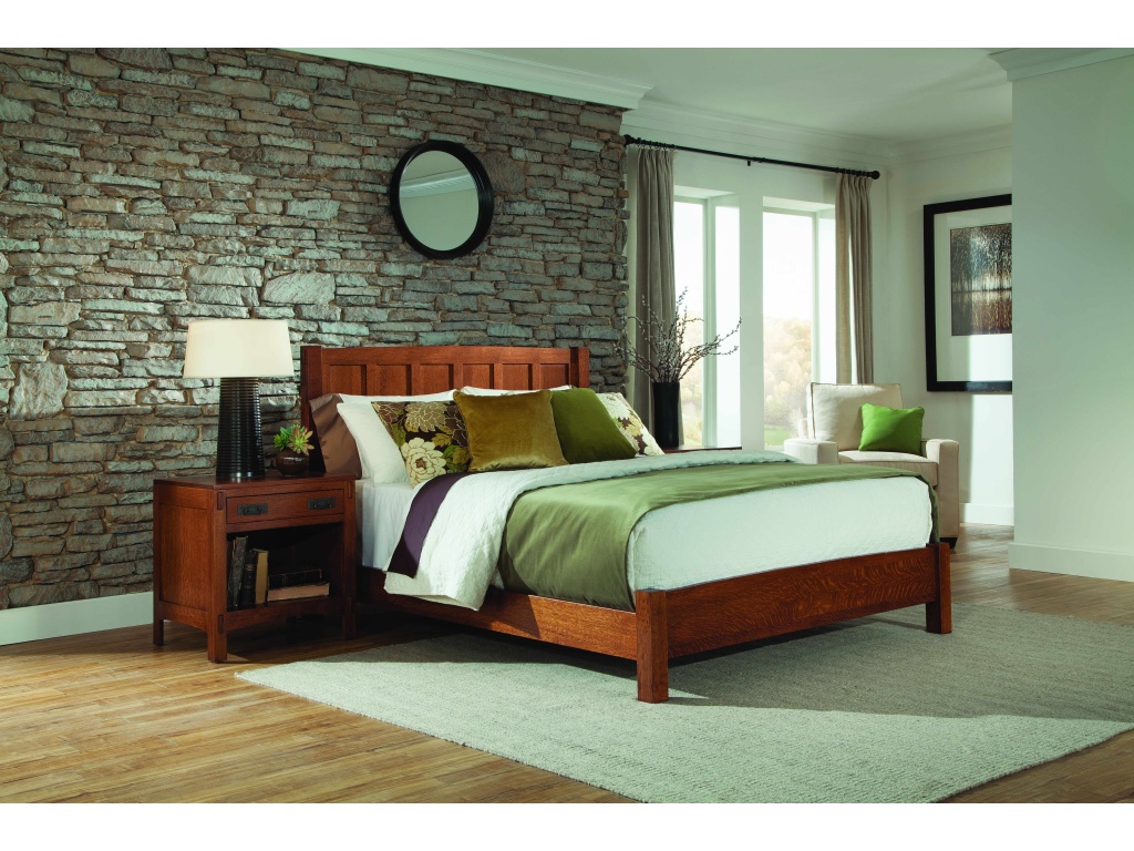 American Craftsman Panel Bed With Rails - image 1